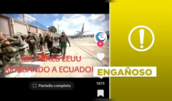 Ecuador: este video de movilización no muestra a “militares de EE. UU. arribando” al país vecino