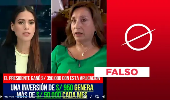Dina Boluarte no anunció aplicativo con IA para ganar dinero: el video es falso