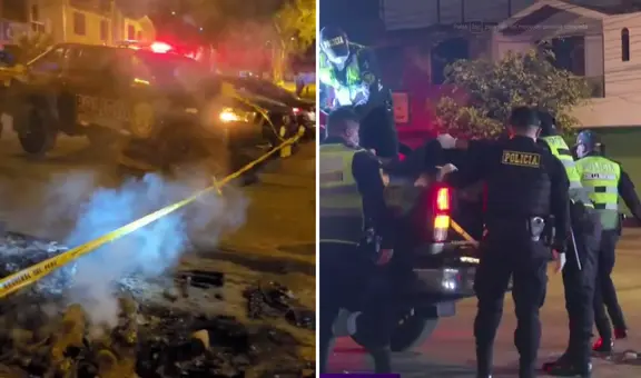 SJL: cadáver de una persona es quemado en plena vía pública