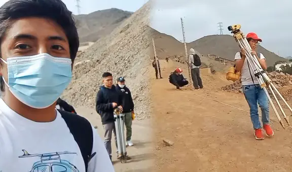 Estudiante de Ingeniería Civil muestra cómo hace prácticas en el cerro de la UNI: "A subir nomás"
