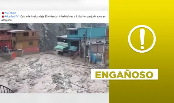 Imagen no corresponde a los recientes huaicos en Arequipa