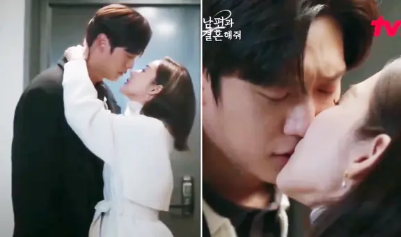 ‘Cásate con mi esposo’: Park Min Young y Na In woo se dan apasionado beso en escena hot