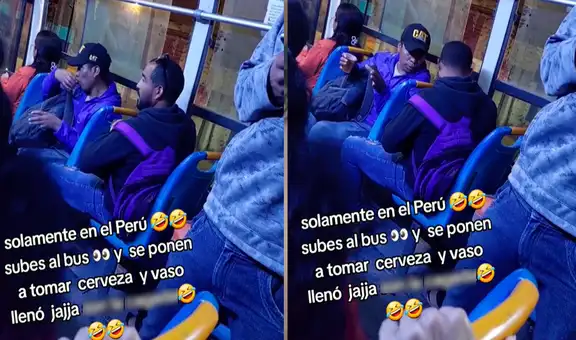 Hombres sorprenden a pasajeros al ponerse a beber cerveza en bus: “¿Serán Pepe y Tito de 'AFHS'?”