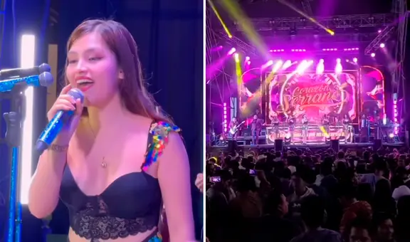 Milagros Díaz hizo su debut oficial con Corazón Serrano: público cantó y bailó con su presentación