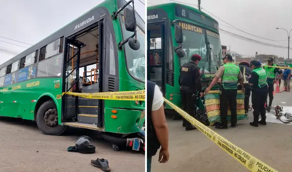 Ate: motorizado pierde la vida tras ser arrollado por bus de la línea El Lorito