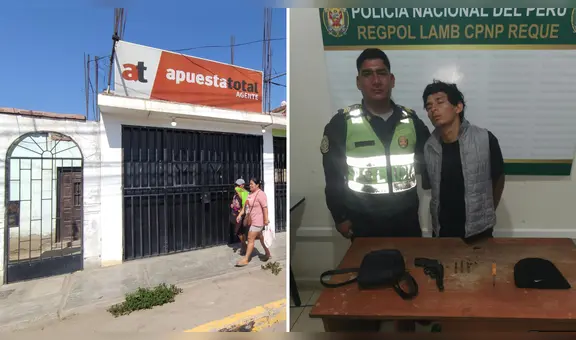 Capturan a delincuente cuando celebraba en cantina tras robar una casa de apuestas en Chiclayo
