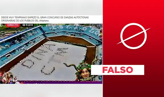 Danzantes no formaron este insulto contra Dina Boluarte en festividad de la Virgen de la Candelaria