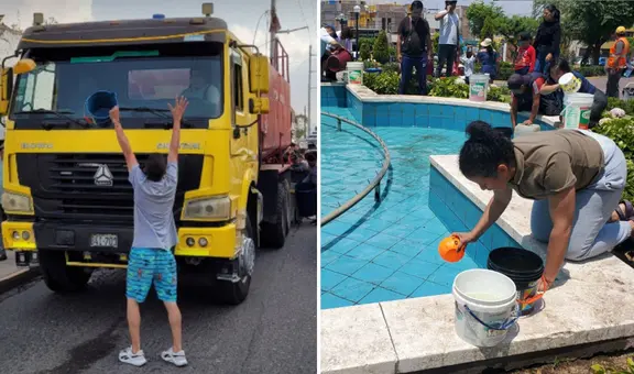 Locura en Arequipa por corte de agua: ingresaron a pileta municipal y hasta retuvieron cisternas