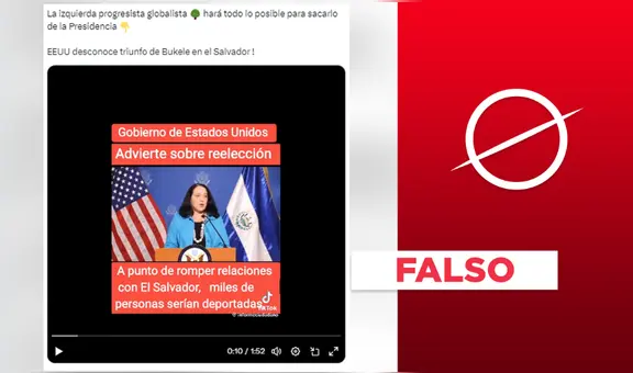 Estados Unidos no desconoció la “reciente reelección presidencial” de Bukele: video es del 2021