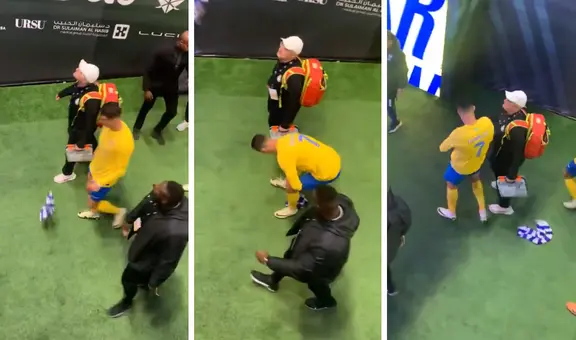 Cristiano Ronaldo y su repudiable gesto con hincha después de perder el partido contra Al Hilal