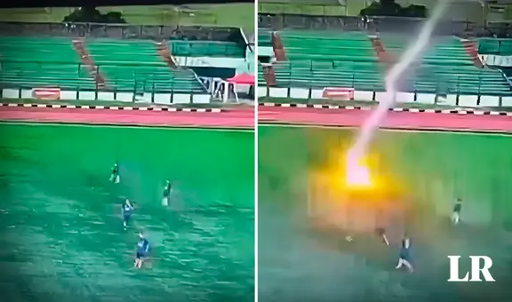 El momento en el que un futbolista muere tras ser impactado por un rayo en pleno partido