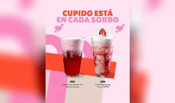 Cupido está en el aire con las bebidas de San Valentín de Starbucks