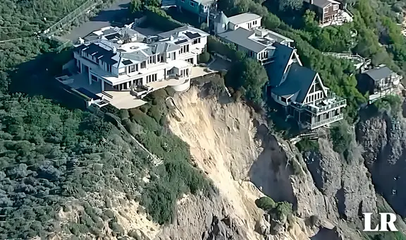 Casas de lujo en acantilado californiano al borde del colapso inminente