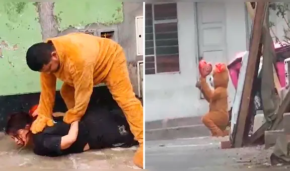 Policía Terna se disfraza de osita por San Valentín para capturar a mujer que vendía drogas