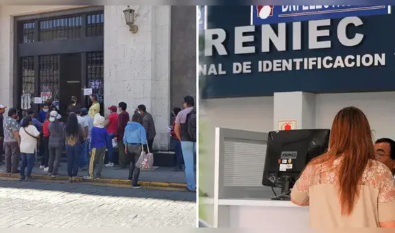 Lima y Arequipa: reportan interminables colas de espera en Reniec por falta de validación biométrica