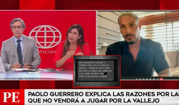 Paolo Guerrero expuso amenazas y confirmó que no jugará en César Vallejo: "Es una decisión"