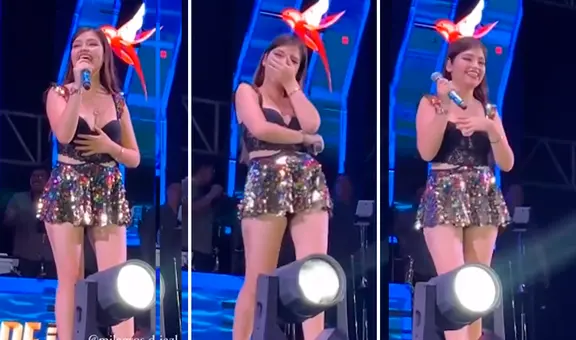 Milagros Díaz confunde letra y animador de Corazón Serrano le juega broma para superar desliz