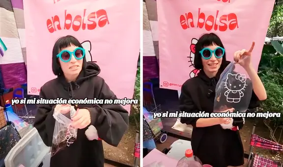 Joven emprendedora se vuelve viral por vender gaseosa en bolsa de Hello Kitty: “Estilo coquette”