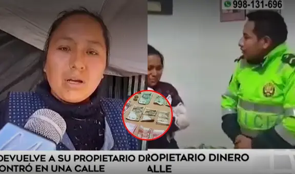 Huaraz: Policía encontró en la calle cerca de S/1.000 y lo devuelve a madre de familia