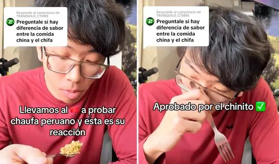 Turista asiático prueba por primera vez arroz chaufa y su reacción se vuelve viral: ¿chino o peruano?