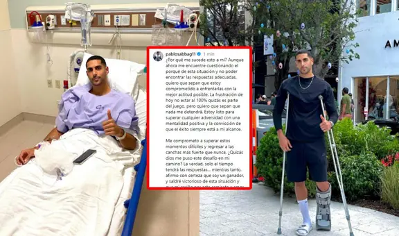 El sentido mensaje de Sabbag tras ser operado y no jugar con Alianza: "¿Por qué me sucede esto a mí?"