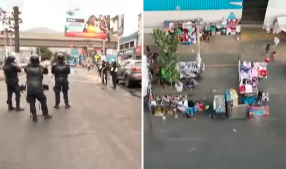 San Juan de Lurigancho: PNP desaloja a cientos de ambulantes de la av. Los Jardines Este