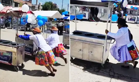 Emolienteras participaron en duelo de carretillas y dicen: “Se ve que ganan más que un ingeniero”