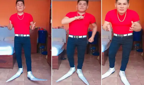 Joven causa sensación por sus singulares zapatos con punta: "Va un paso adelante"