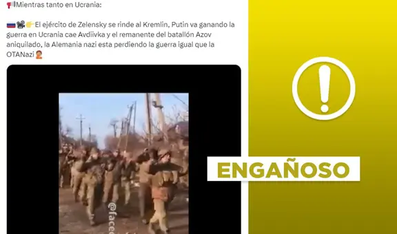 Video no muestra al ejército de Ucrania rindiéndose ante Rusia en 2024