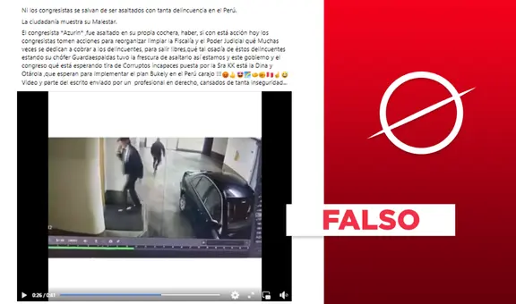 Video no evidencia “asalto” al congresista Alfredo Azurín en su cochera