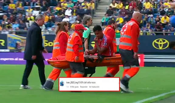 Hinchas de Celta de Vigo preocupados tras la lesión de Renato Tapia: "El 60% del equipo"