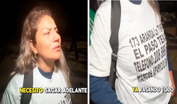 Peruana cruza la frontera mexicana con polo estampado con dirección de su destino en EE. UU.