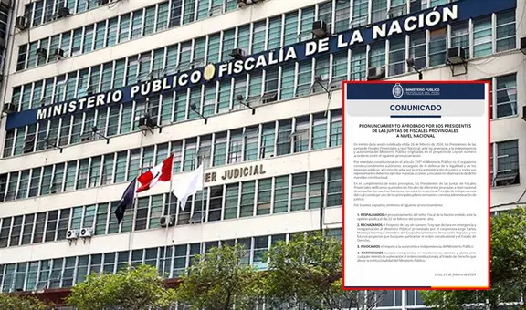 Junta de Fiscales Provinciales rechazan PL que plantea reorganización del Ministerio Público