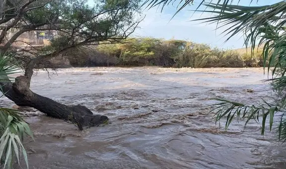 Desborde de río Pisco deja aisladas a 400 familias y arrasa 200 hectáreas de cultivos
