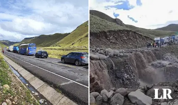 Restringen tránsito vehicular de Arequipa-Puno debido a interrupción de carretera
