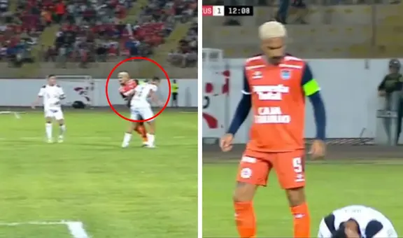 Paolo Guerrero enfureció y metió un codazo, pero se salvó de la roja en su debut con la UCV