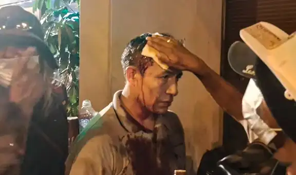 Hombre resulta herido durante manifestación en los exteriores del Congreso de la República