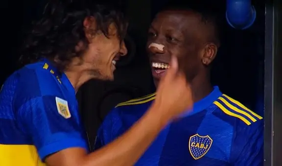 Luis Advíncula y Edinson Cavani se volvieron tendencia tras triunfo de Boca Juniors contra Belgrano