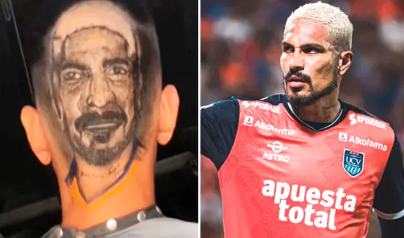Hincha de la UCV muestra su apoyo a Paolo Guerrero y se corta el cabello con diseño del 'Depredador'