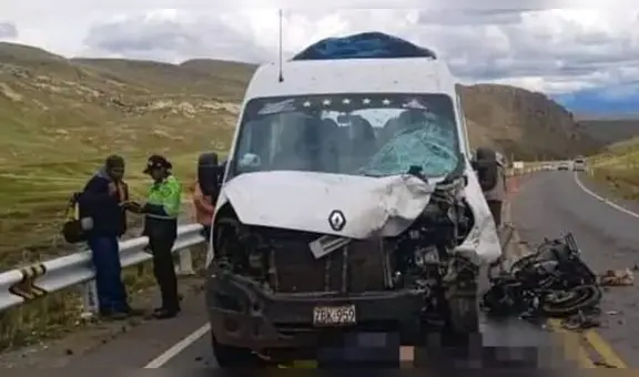Puno: hombre, que viajaba en moto para visitar a su madre, muere en el camino tras chocar con combi