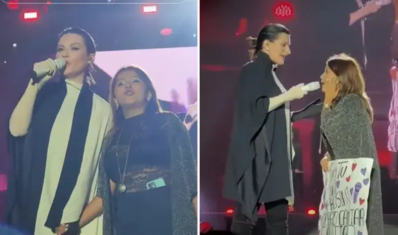 Laura Pausini sorprendió al cantar con su imitadora de 'Yo soy kids' en su concierto en Lima
