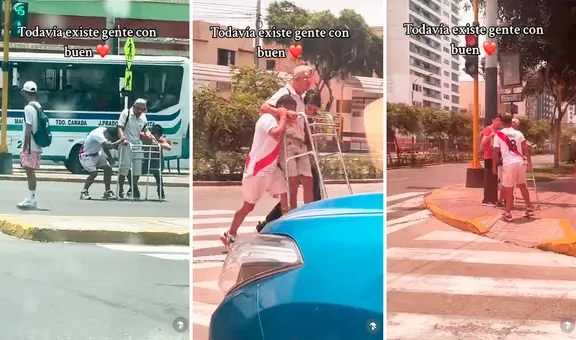 Peruanos ayudan a adulto mayor con discapacidad física y usuarios afirman: “Se ganaron el cielo”