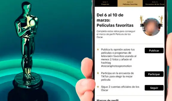 TikTok: ¿cómo acceder al juego de los Oscar y ganar el marco especial para tu foto de perfil?