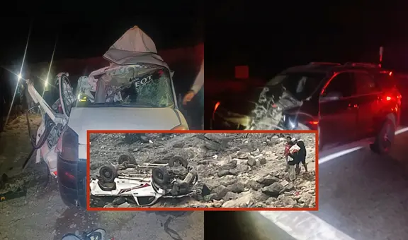 Dos personas mueren en triple choque en Arequipa: accidente múltiple fue en la Panamericana Sur