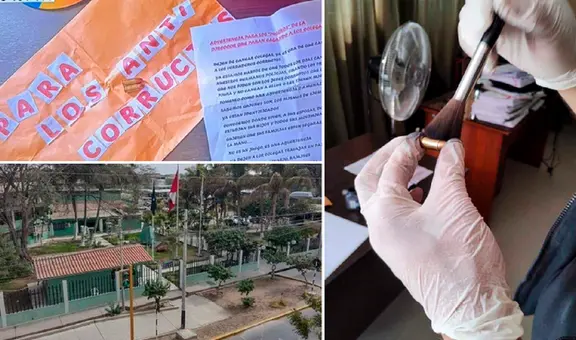 Piura: delincuentes dejan balas y sobre con amenazas de muerte en oficina de Policía Anticorrupción