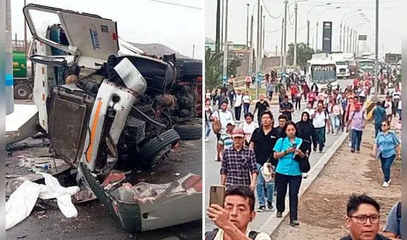 Callao: decenas de ciudadanos varados tras triple choque cerca de la refinería La Pampilla