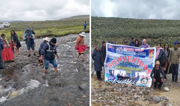 Escolares inician clases a orillas de río en Puno: docentes no pudieron llegar a sus colegios