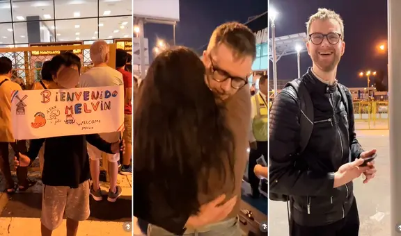 Holandés queda sorprendido por recibimiento de familia de su novia en aeropuerto de Perú
