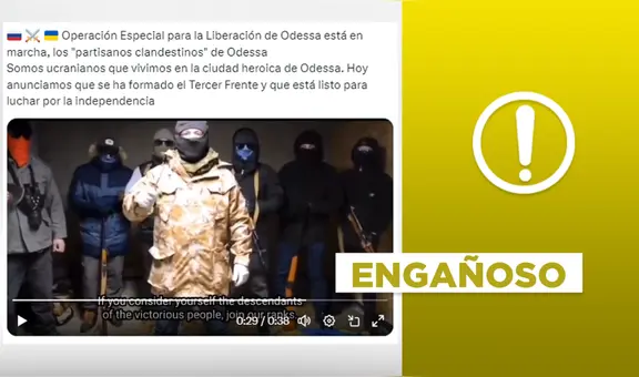 Video no muestra reciente "operación para la independencia de Odesa", en Ucrania
