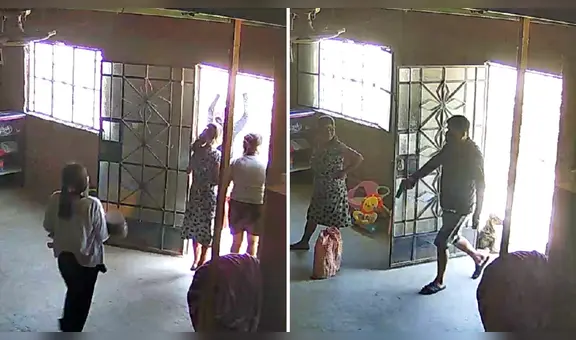 Delincuentes retienen y golpean a comerciante en bodega de Piura: niños testigos lloraron